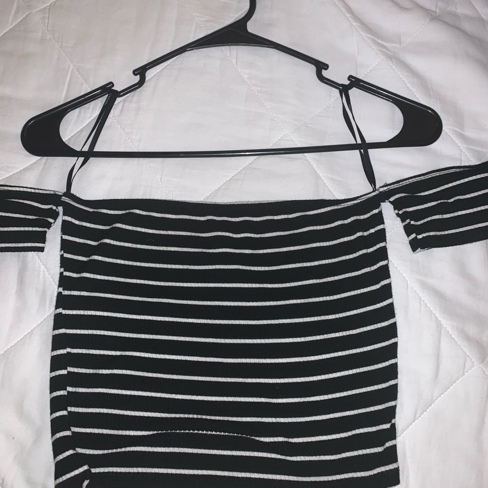 Forever 21 Off the Shoulder Cropped Top SMALL